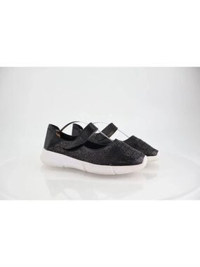 Spring Step Nougat Mary Jane Flat Shoes Size 41 10 Black Perforated Leather
